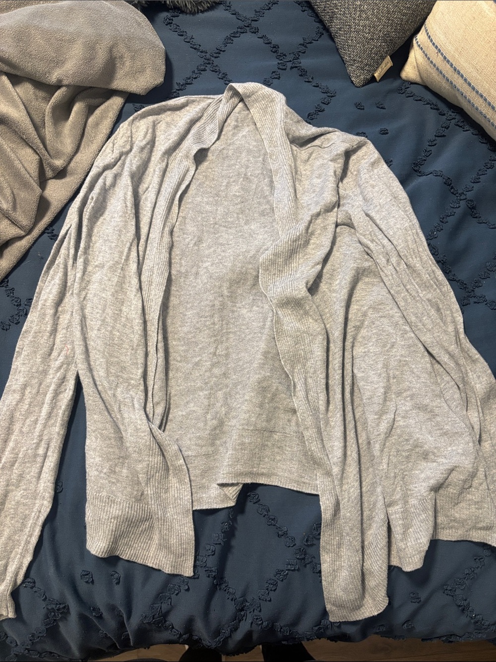 Old Navy Light Gray Open-Front Cardigan